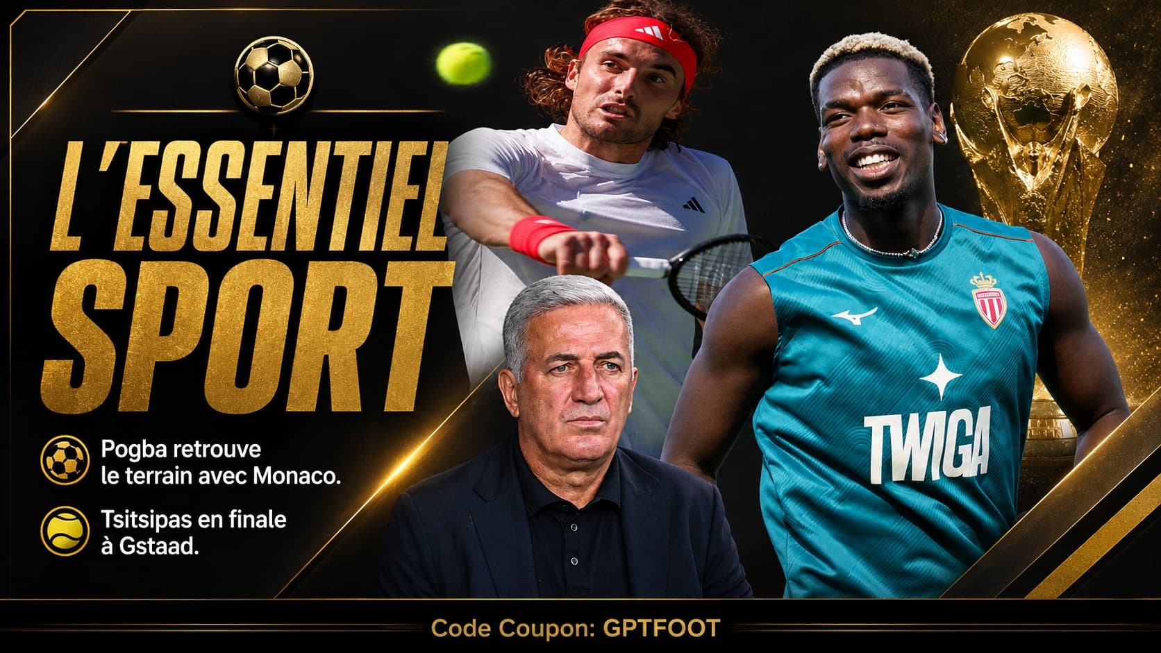 Un terrain de football lors d'une séance d'entraînement
