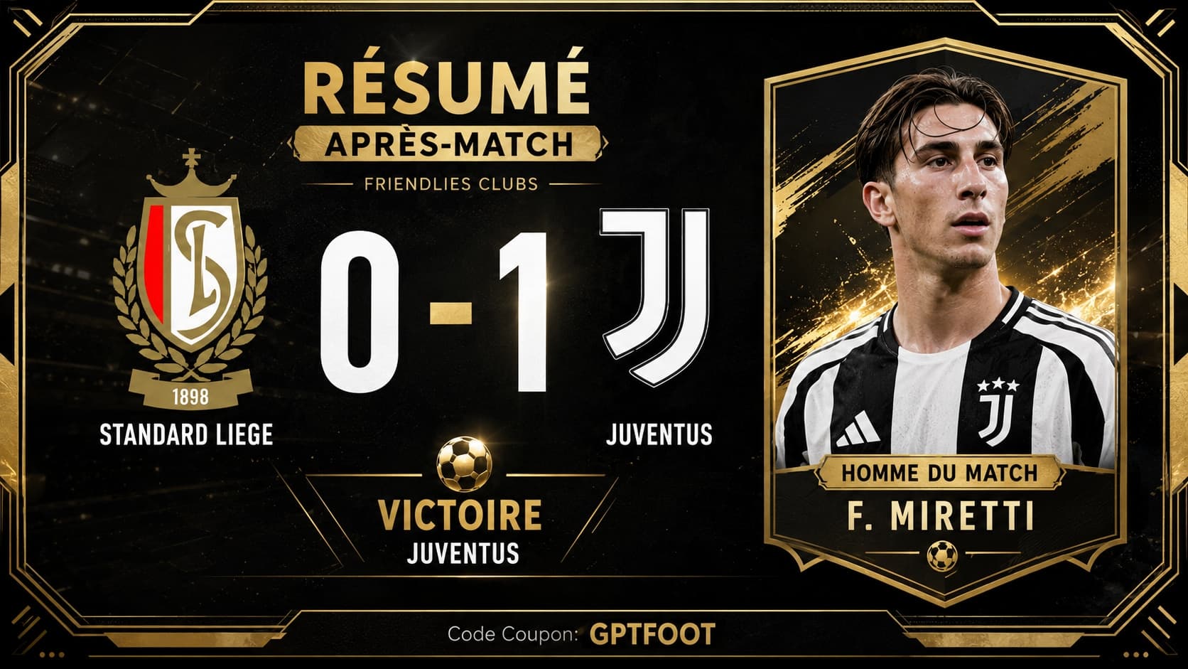 Logo du club de la Juventus de Turin opposé au logo du Standard de Liège.