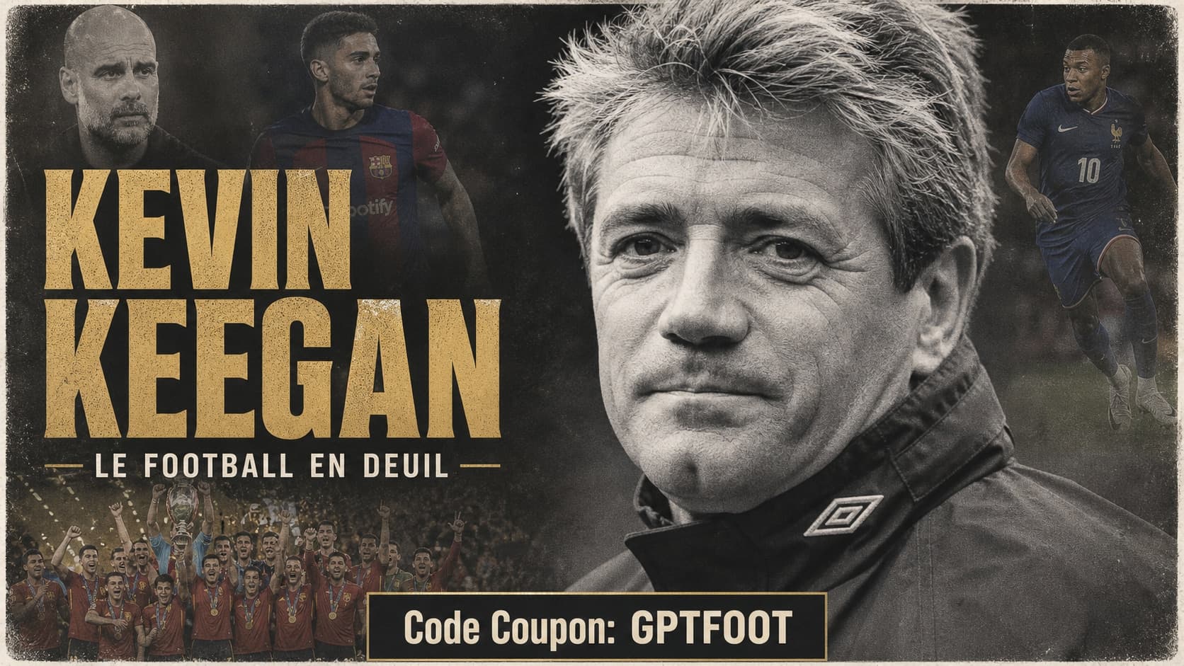 Portrait de Kevin Keegan, légende du football anglais