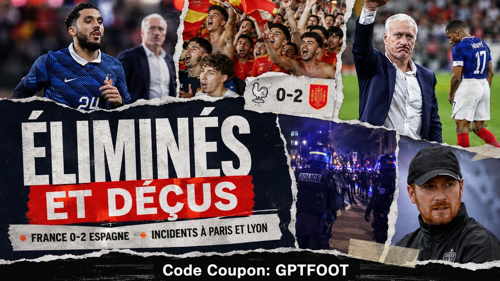 L'équipe de France est éliminée de la Coupe du monde 2026 après sa défaite 2-0 face à l'Espagne...
