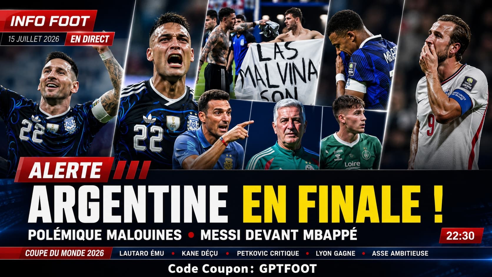 Les joueurs argentins célèbrent leur qualification en finale du Mondial 2026