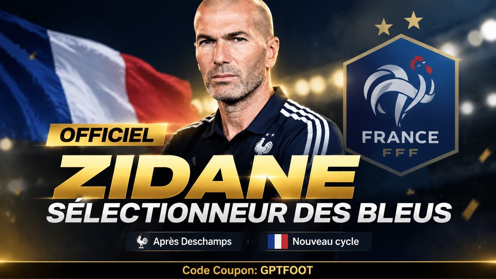 Zinedine Zidane est officiellement le nouveau sélectionneur de l'équipe de France. Après 14 ans...