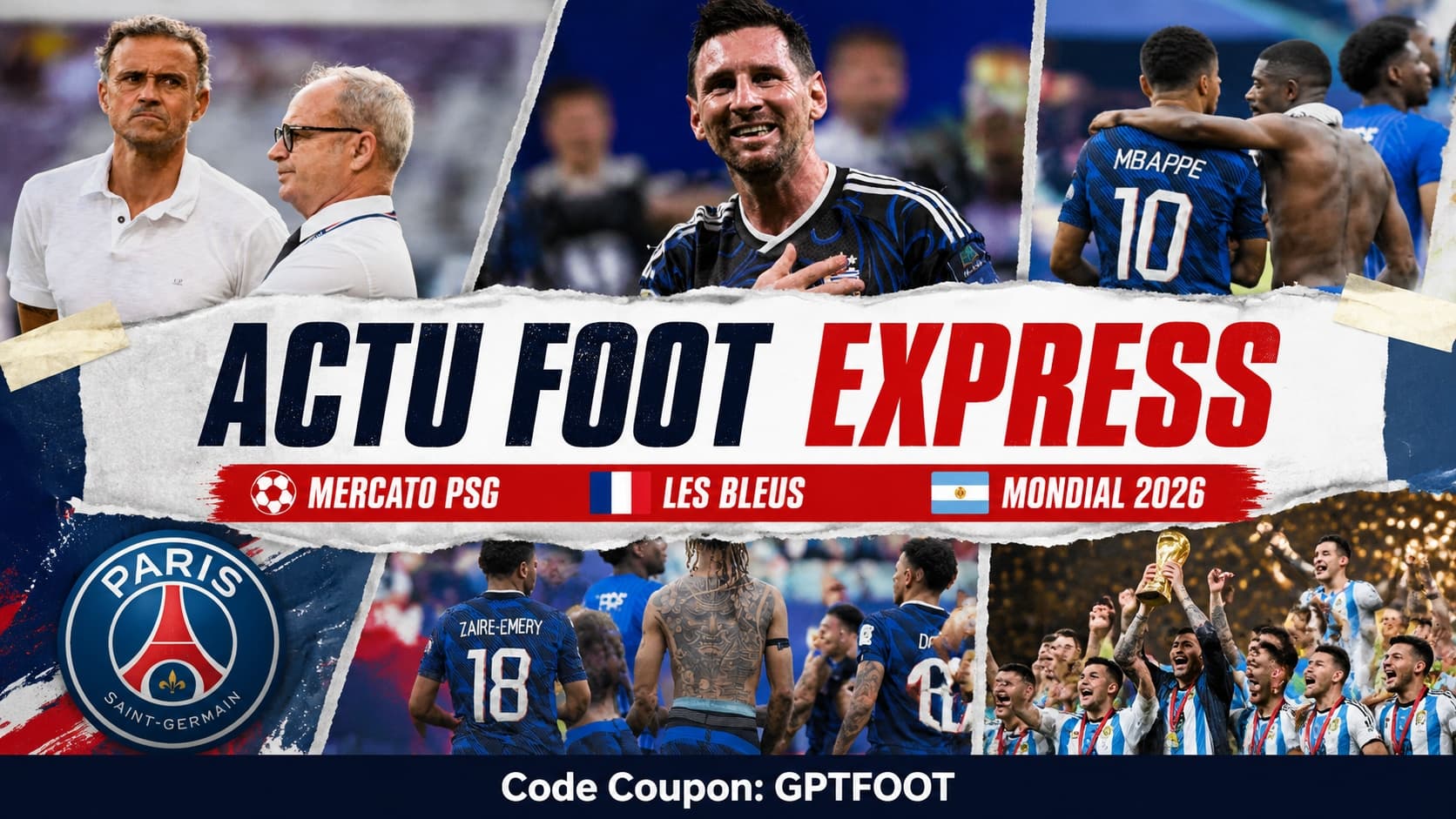 Logo et couleurs du club Paris Saint-Germain au Parc des Princes