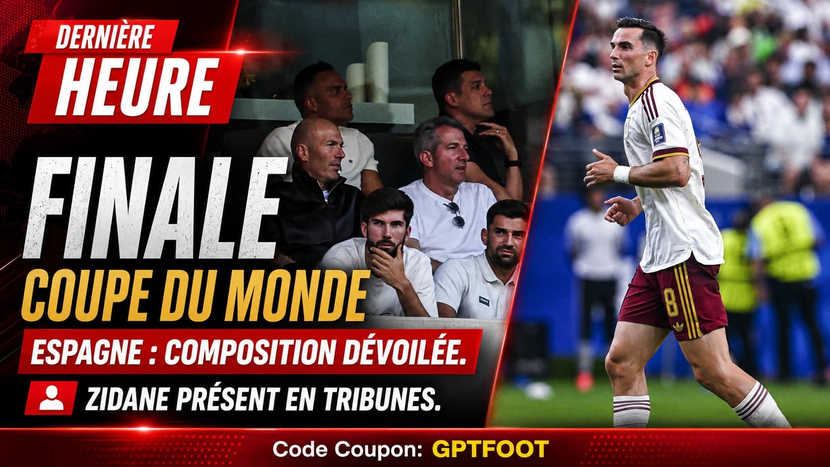 Joueurs de l'équipe d'Espagne sur un terrain de football lors de la Coupe du monde