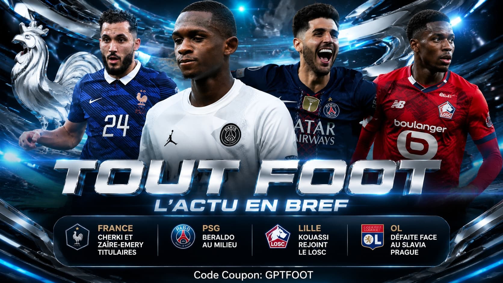 Un joueur de football professionnel sur un terrain lors d'un match de préparation