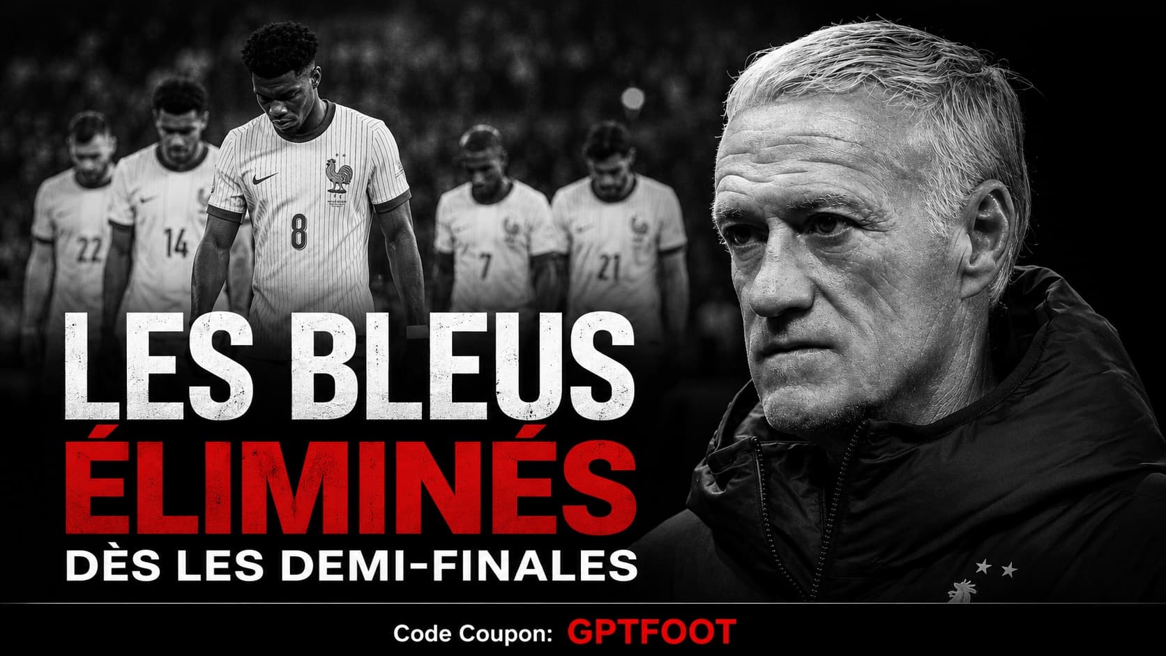 Les joueurs de l'équipe de France déçus après la défaite contre l'Espagne.