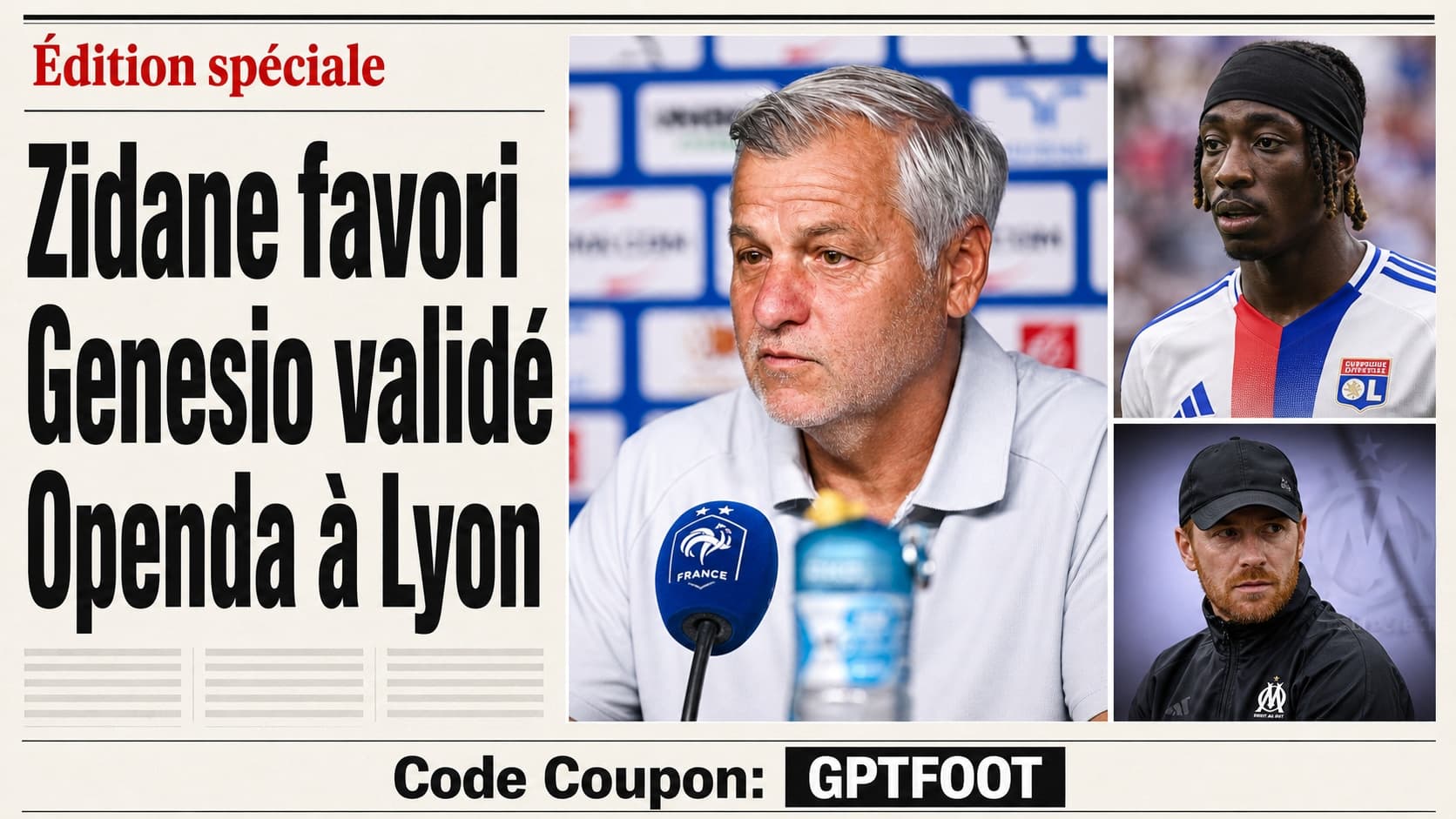 Logo de la Fédération française de football sur fond bleu
