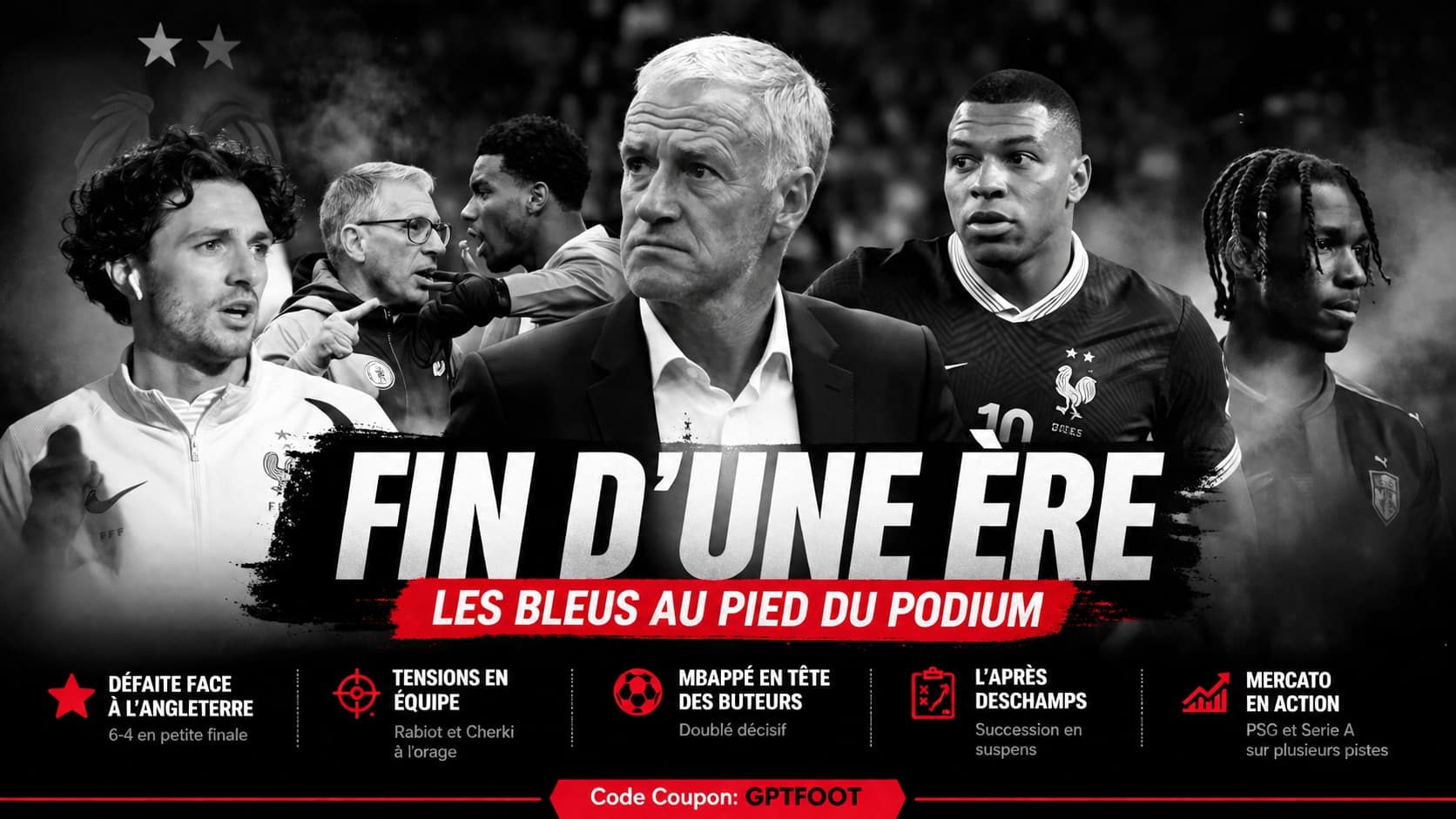 Didier Deschamps sur le banc de touche lors d'un match de l'équipe de France