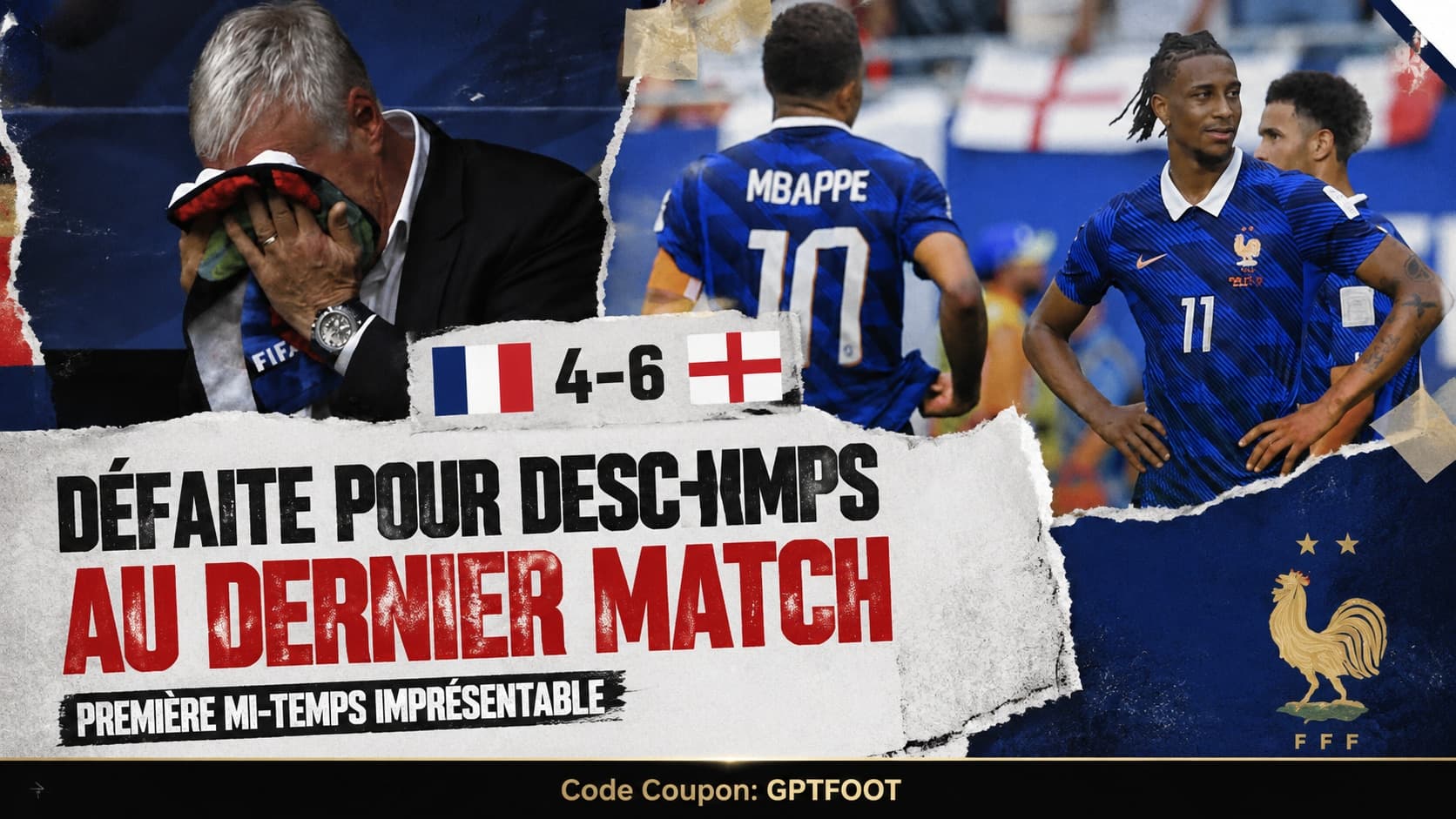 Didier Deschamps lors de son dernier match en tant que sélectionneur des Bleus.