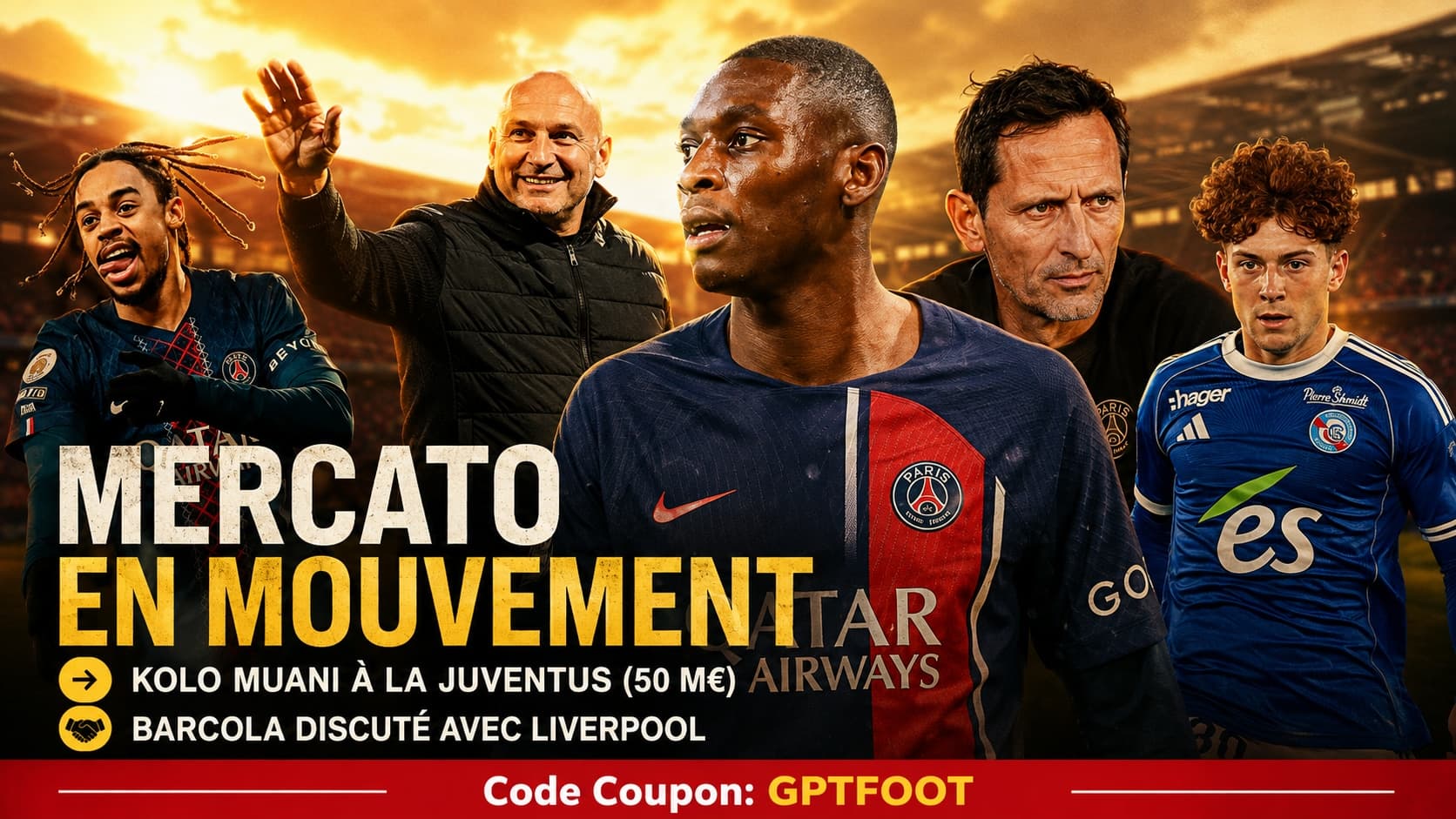 Le Paris Saint-Germain officialise le départ définitif de Randal Kolo Muani vers la Juventus...