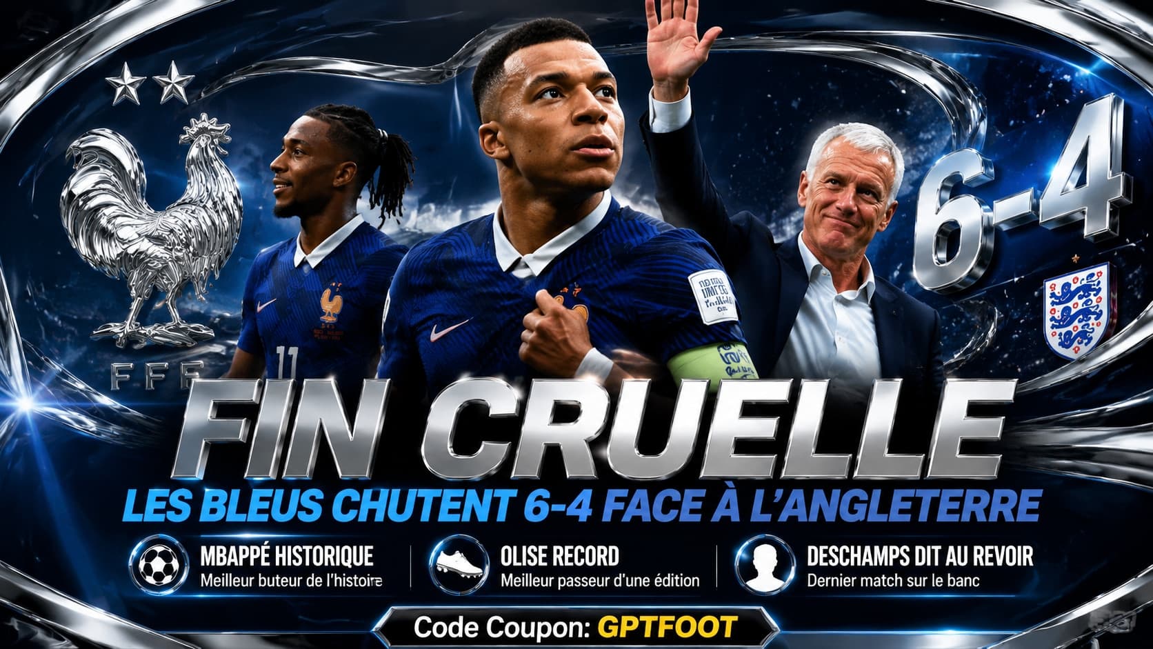 Kylian Mbappé sur la pelouse lors de la petite finale de la Coupe du monde 2026