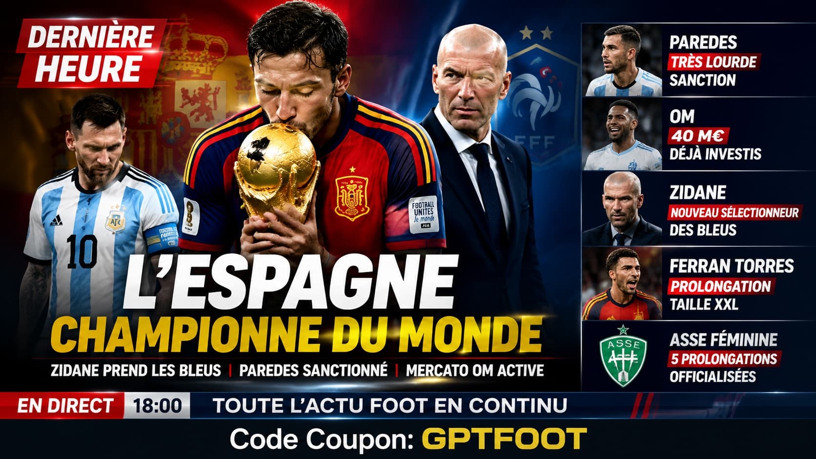 L’Espagne est sur le toit du monde ! La Roja a décroché le titre mondial en battant l’Argentine...