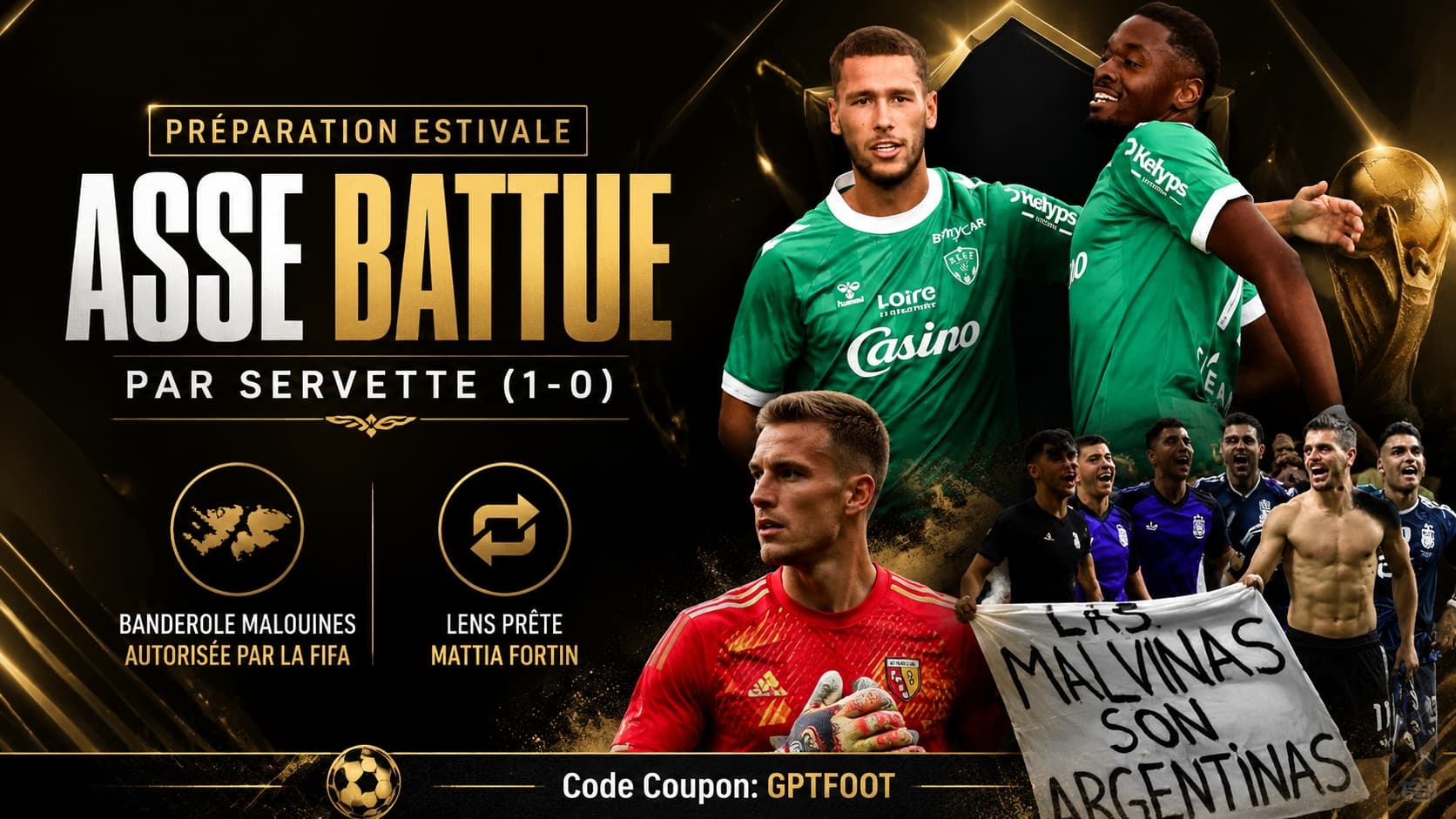 Joueurs de football lors d'un match de préparation estival