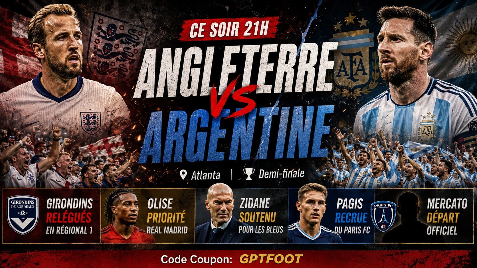 Stade de football lors d'une rencontre internationale