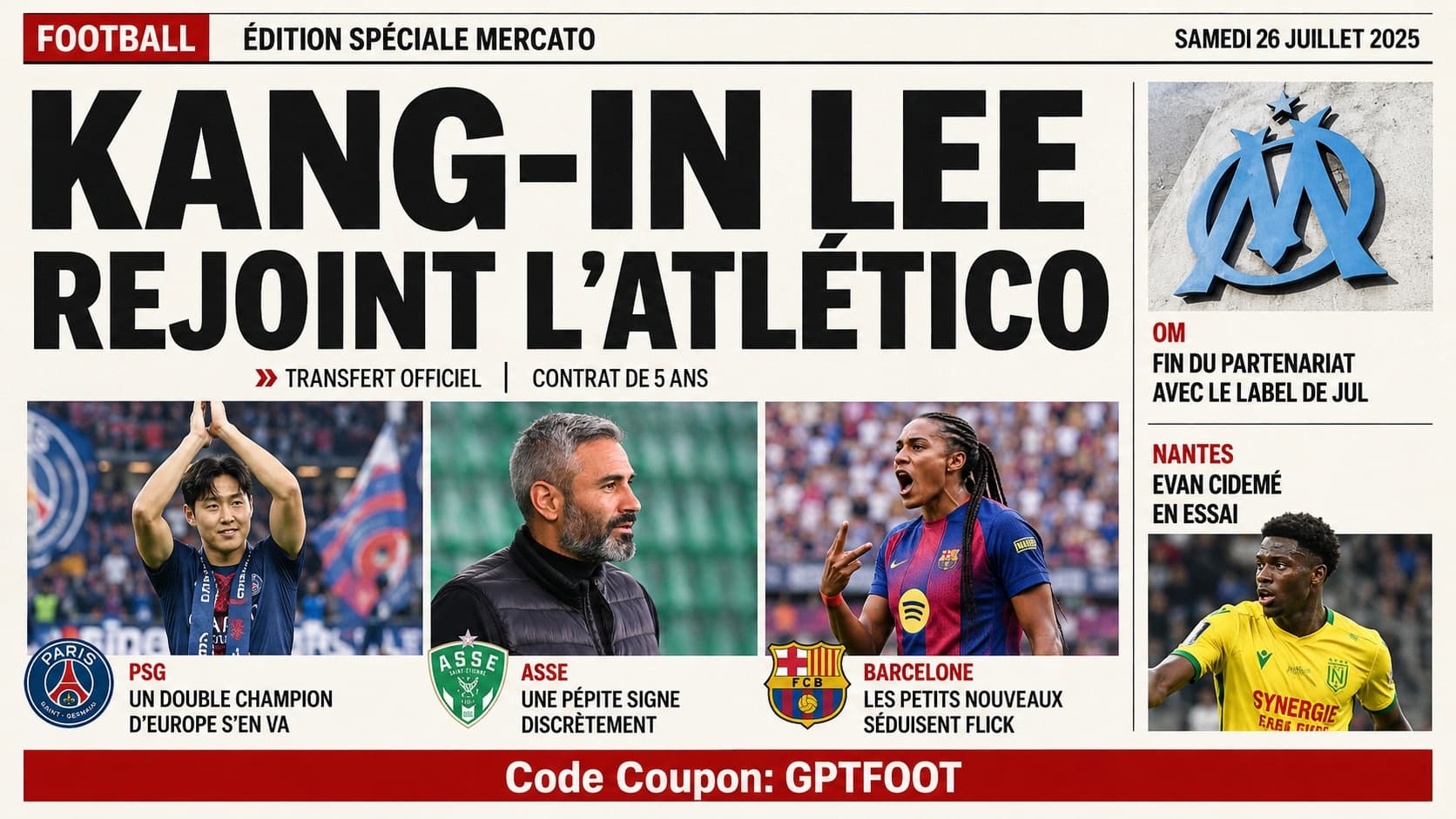C'est officiel, Kang-In Lee quitte le PSG après trois saisons couronnées de succès. Le milieu...