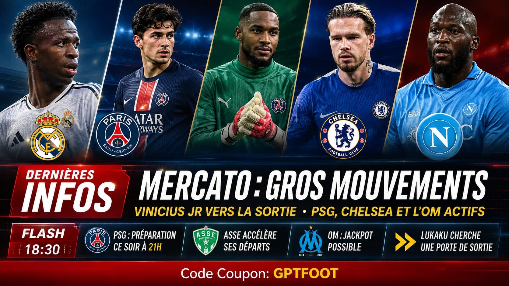 Logo du site GPTFOOT sur fond de terrain de football