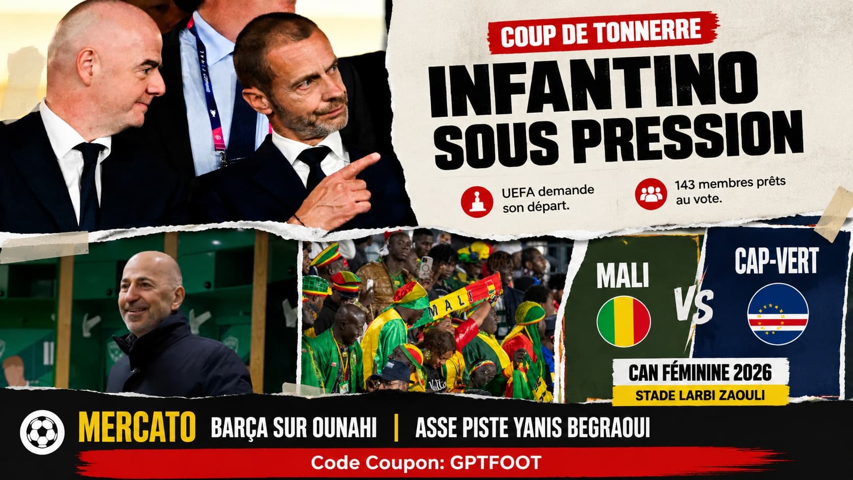 Logo et image d'illustration symbolisant les instances du football international