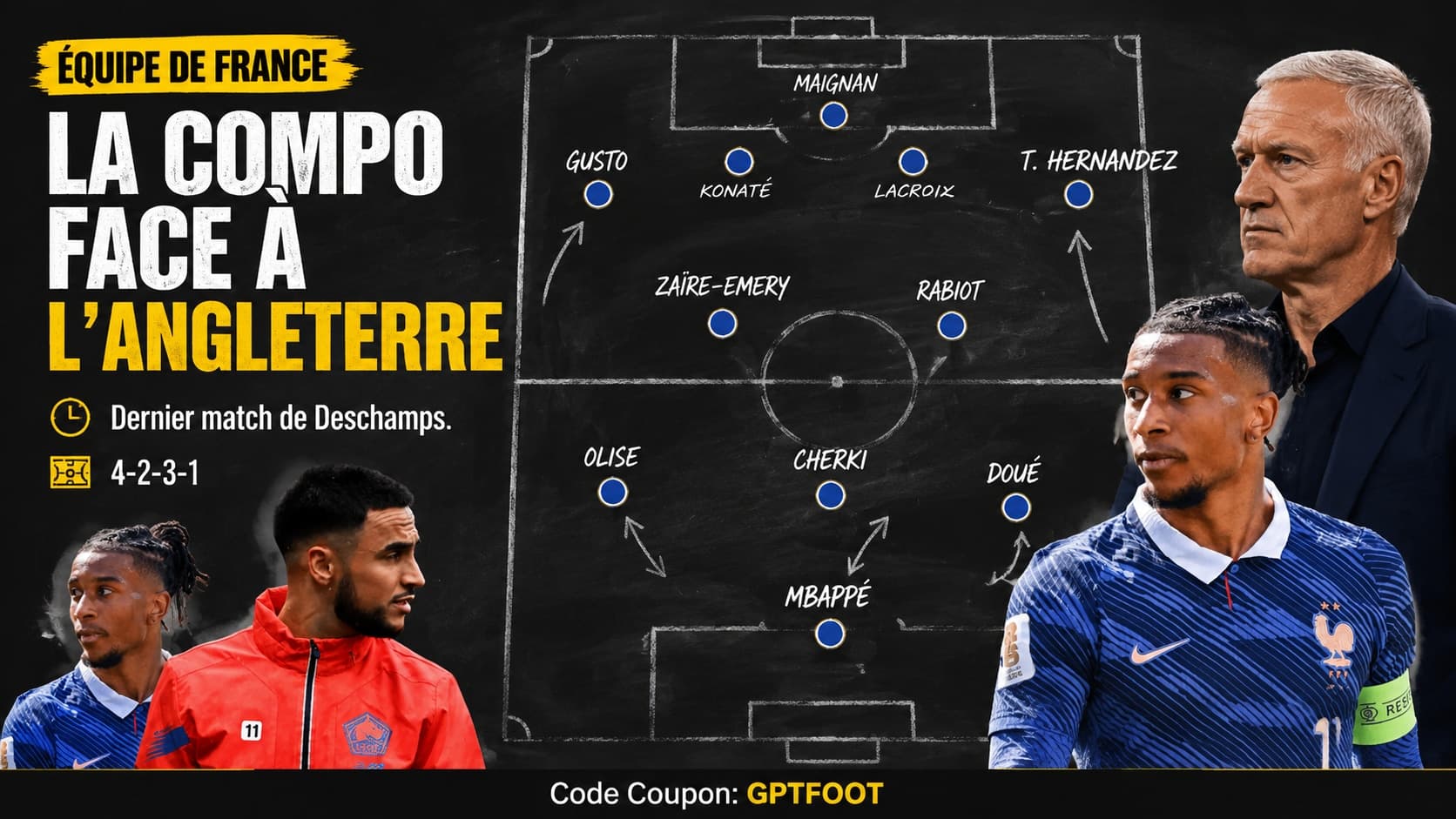 Didier Deschamps lors de son dernier match avec l'équipe de France