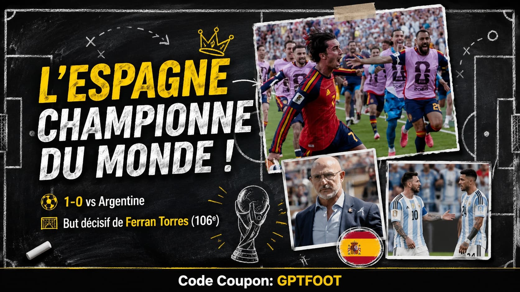 La sélection espagnole célébrant son titre de championne du monde 2026